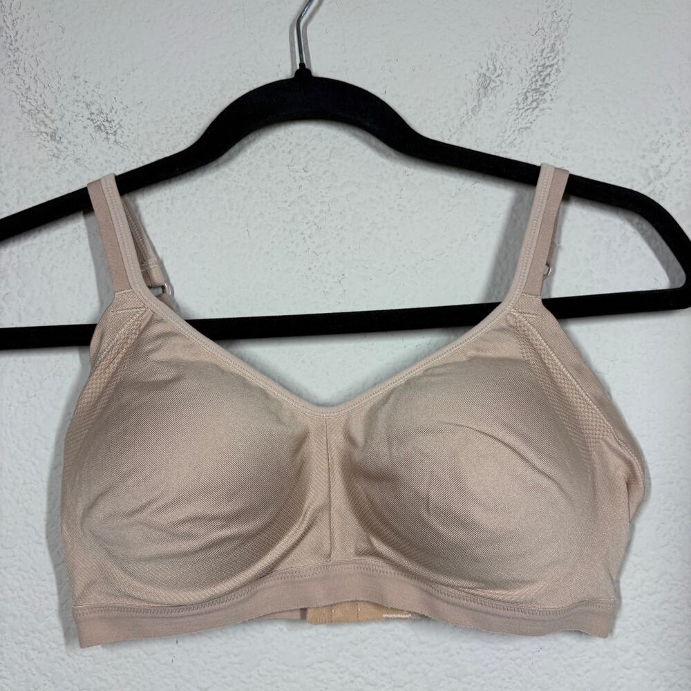 Warners Size Medium Padded T-Shirt Bra Nude Tan Nylon Blend Adjustable Straps